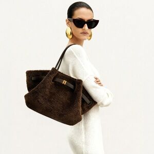 Jw pei brown fur purse